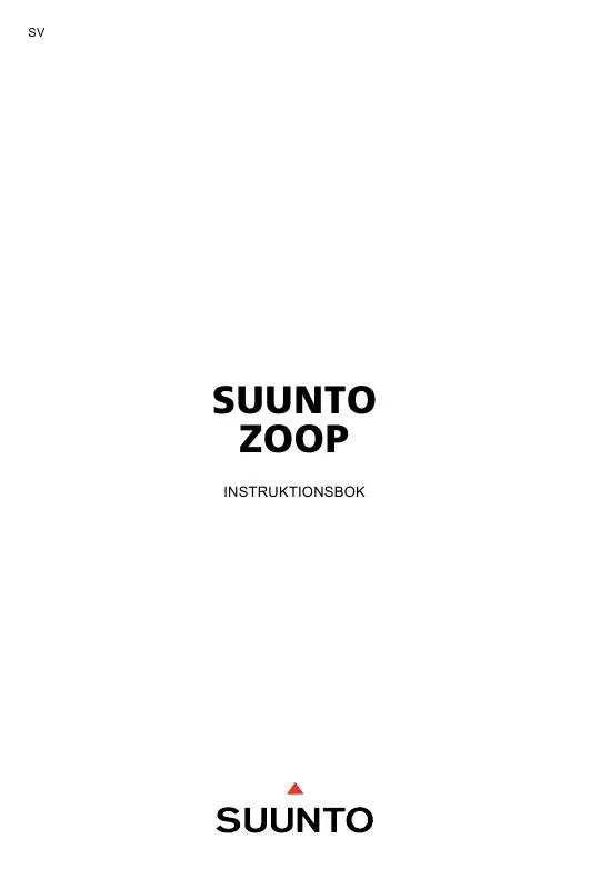 Mode d'emploi SUUNTO ZOOP