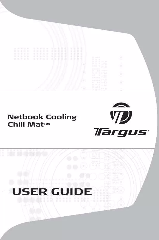 Mode d'emploi TARGUS NETBOOK COOLING CHILL MAT