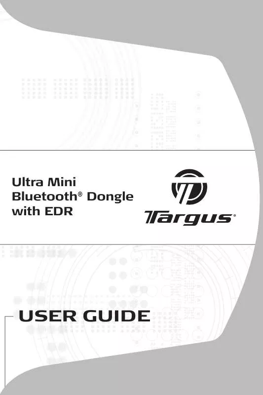 Mode d'emploi TARGUS ULTRA MINI BLUETOOTH