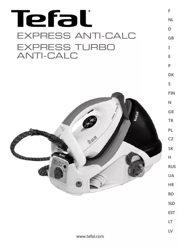 Mode d'emploi TEFAL EXPRESS ANTI-CALC