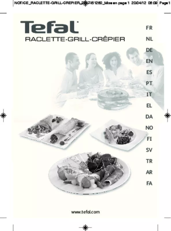 Mode d'emploi TEFAL RE511412