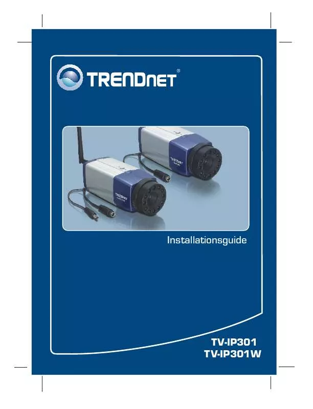 Mode d'emploi TRENDNET TV-IP301