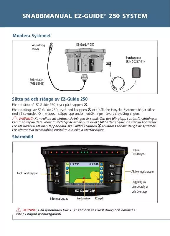 Mode d'emploi TRIMBLE EZ-GUIDE 250