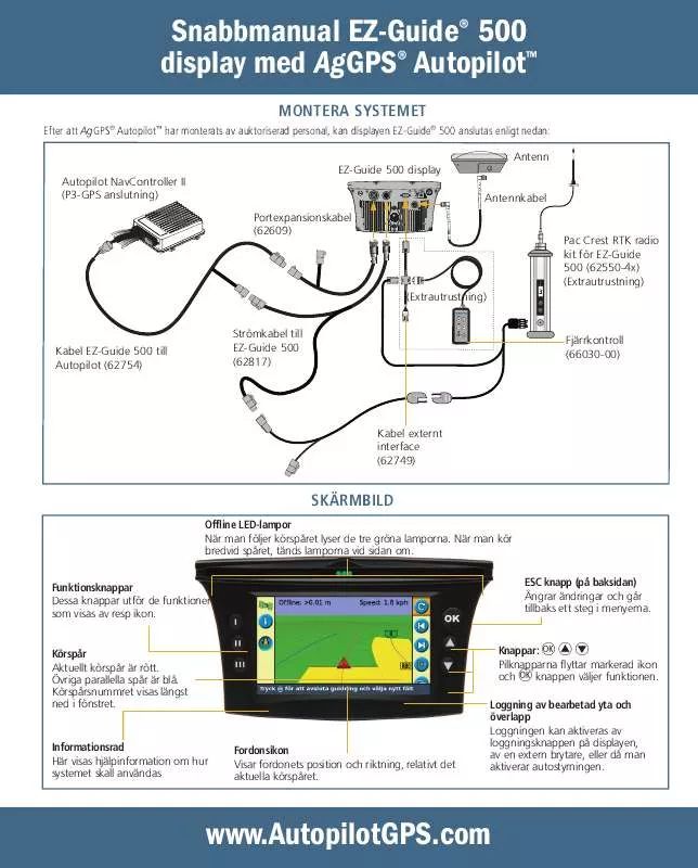 Mode d'emploi TRIMBLE EZ-GUIDE 500 LIGHTBAR