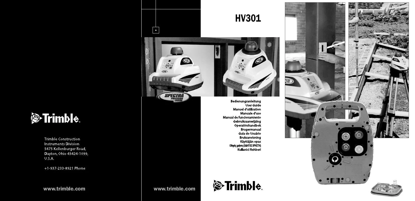 Mode d'emploi TRIMBLE HV301