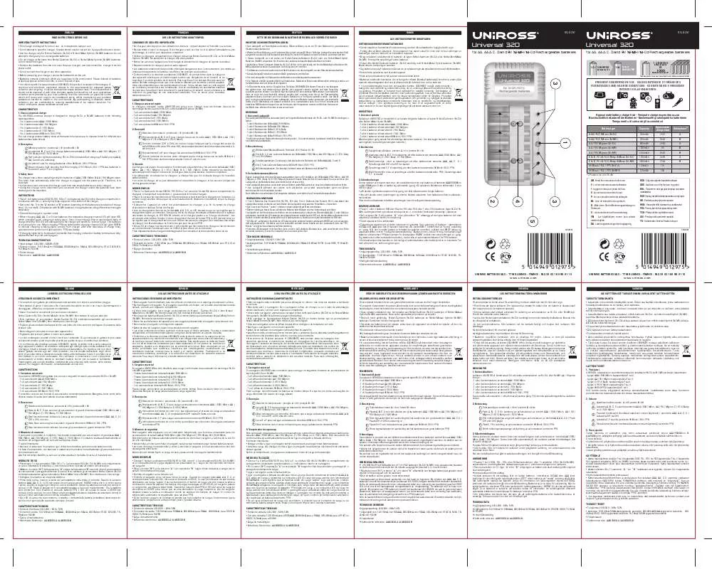 Mode d'emploi UNIROSS UNIVERSAL 320