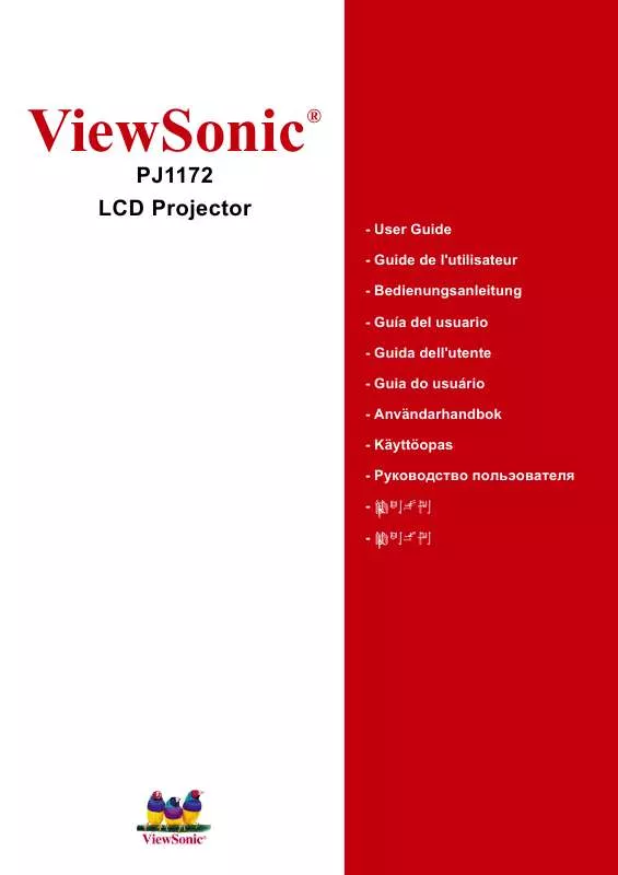 Mode d'emploi VIEWSONIC PJ1172