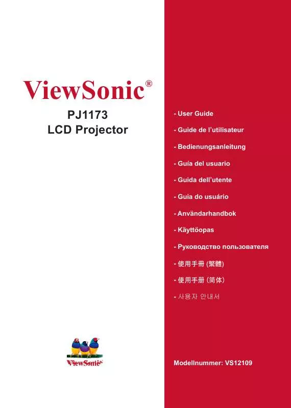 Mode d'emploi VIEWSONIC PJ1173