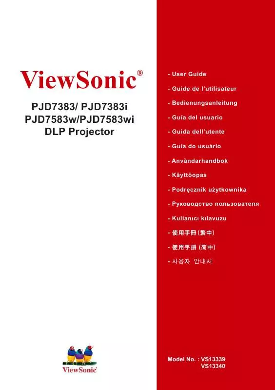 Mode d'emploi VIEWSONIC PJD7383