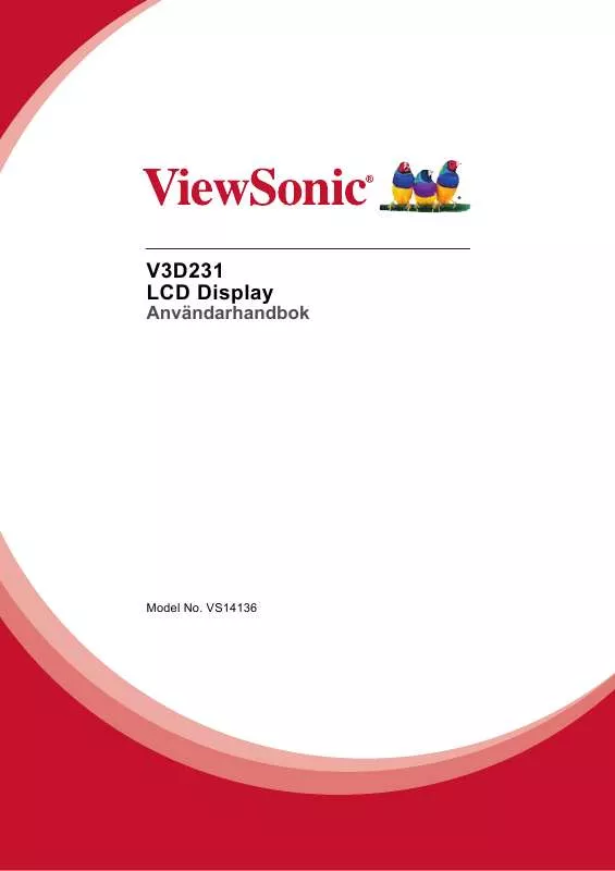 Mode d'emploi VIEWSONIC V3D231