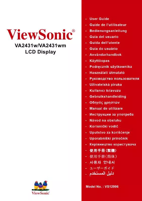 Mode d'emploi VIEWSONIC VA2431W