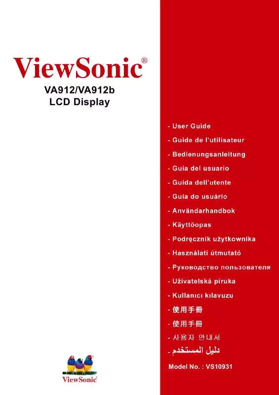 Mode d'emploi VIEWSONIC VA912B