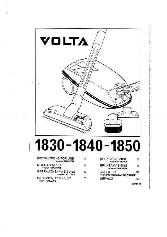 Mode d'emploi VOLTA U1810