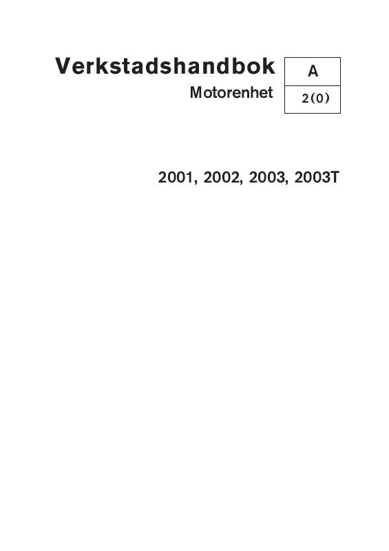 Mode d'emploi VOLVO PENTA 2003T