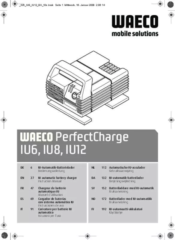 Mode d'emploi WAECO PERFECTCHARGE IU8