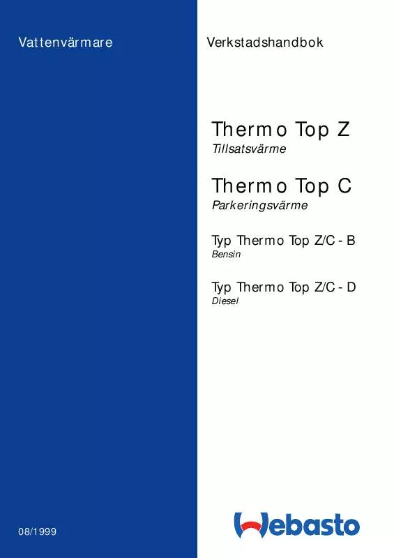 Mode d'emploi WEBASTO THERMO TOP C