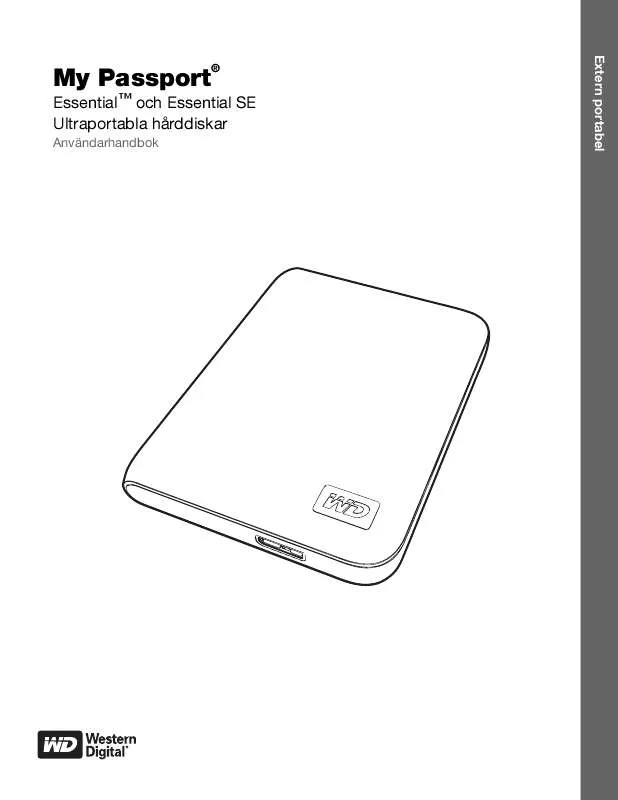 Mode d'emploi WESTERN DIGITAL MY PASSPORT ESSENTIAL SE