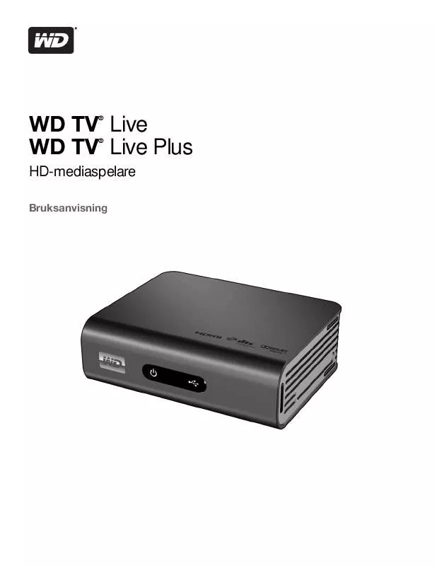 Mode d'emploi WESTERN DIGITAL TV LIVE PLUS