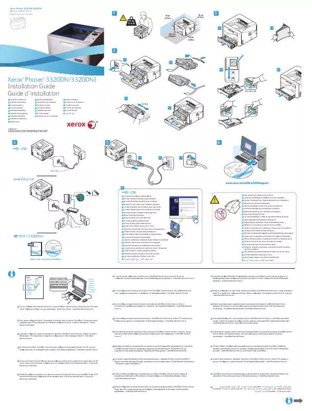 Mode d'emploi XEROX PHASER 3320