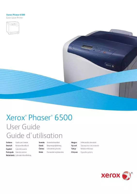 Mode d'emploi XEROX PHASER 6500