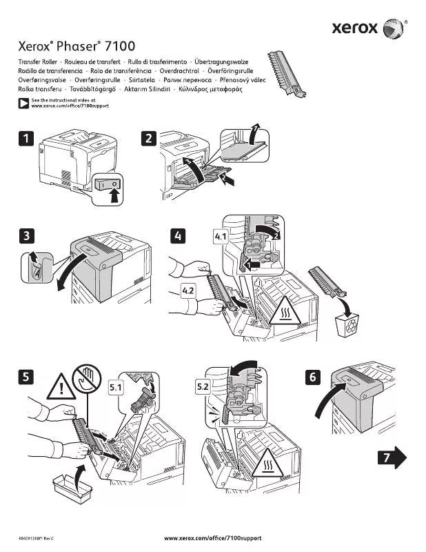 Mode d'emploi XEROX PHASER 7100