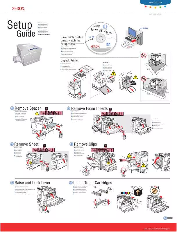 Mode d'emploi XEROX PHASER EX7750