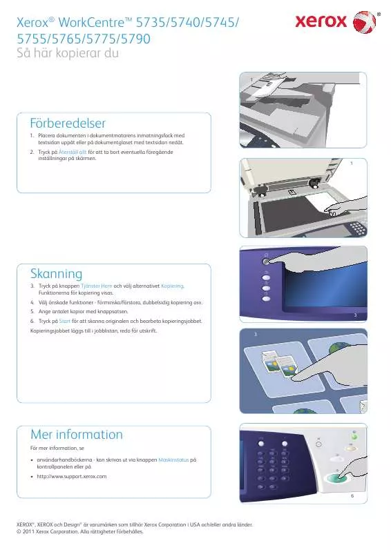 Mode d'emploi XEROX WORKCENTRE 5765