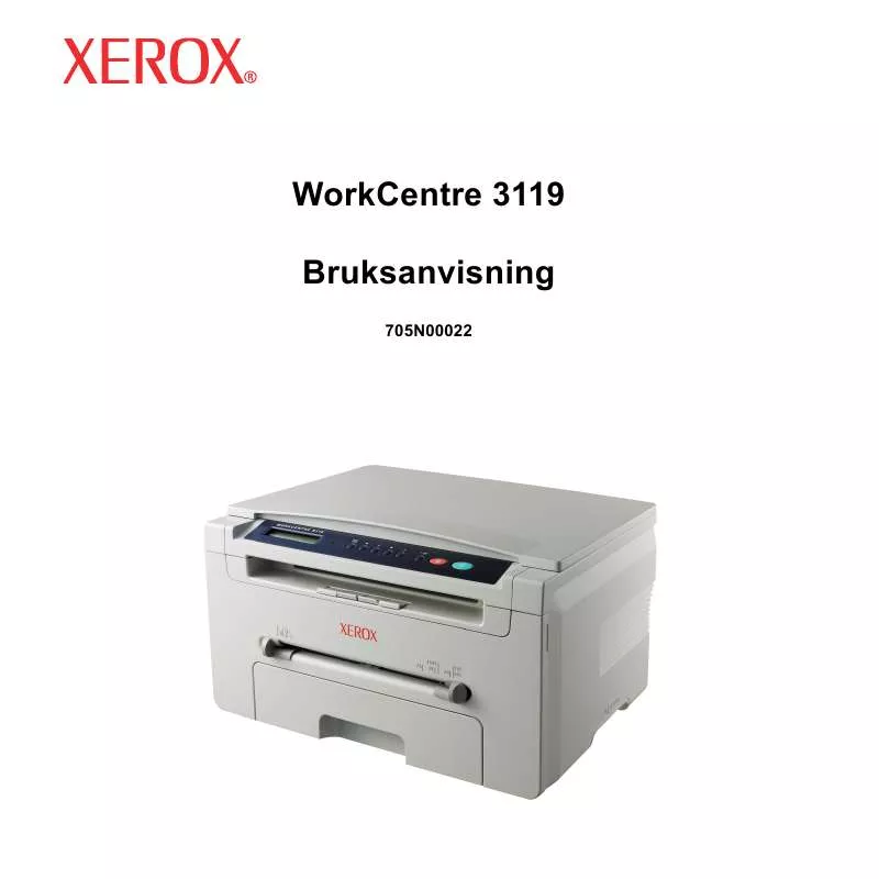 Mode d'emploi XEROX WORKCENTRE 3119