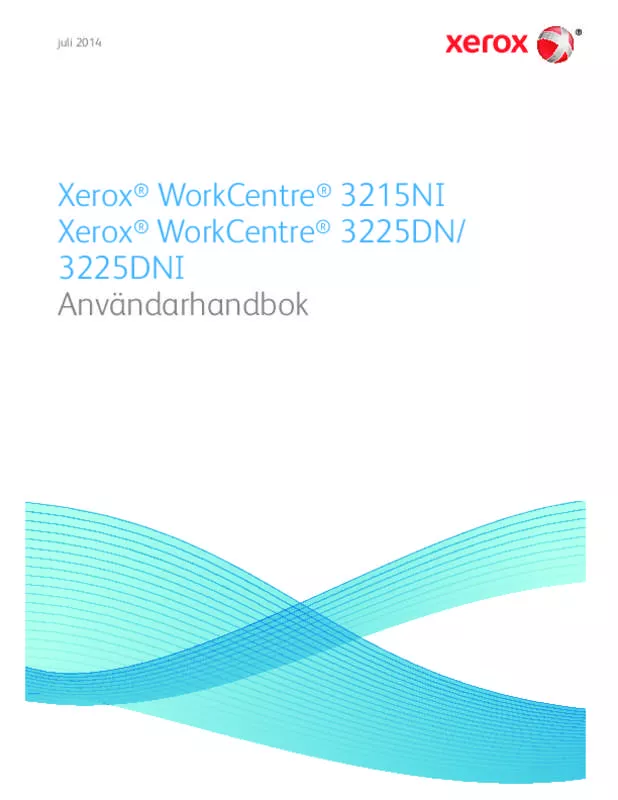 Mode d'emploi XEROX WORKCENTRE 3225