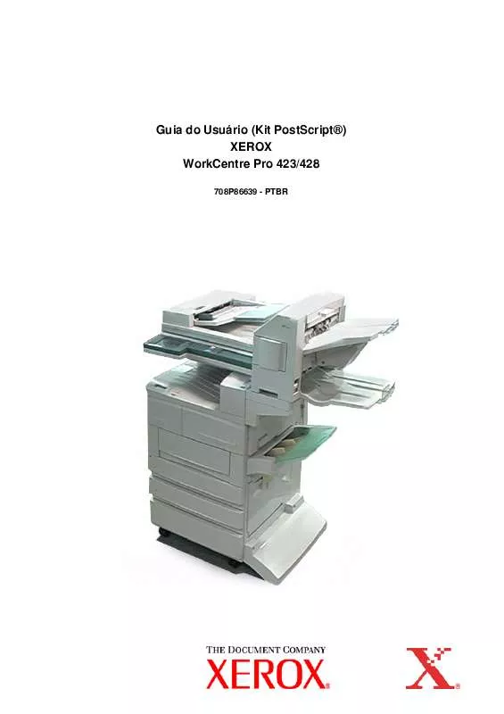 Mode d'emploi XEROX WORKCENTRE PRO 423