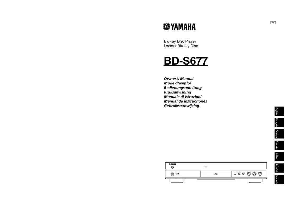 Mode d'emploi YAMAHA BD-S677 NOIR