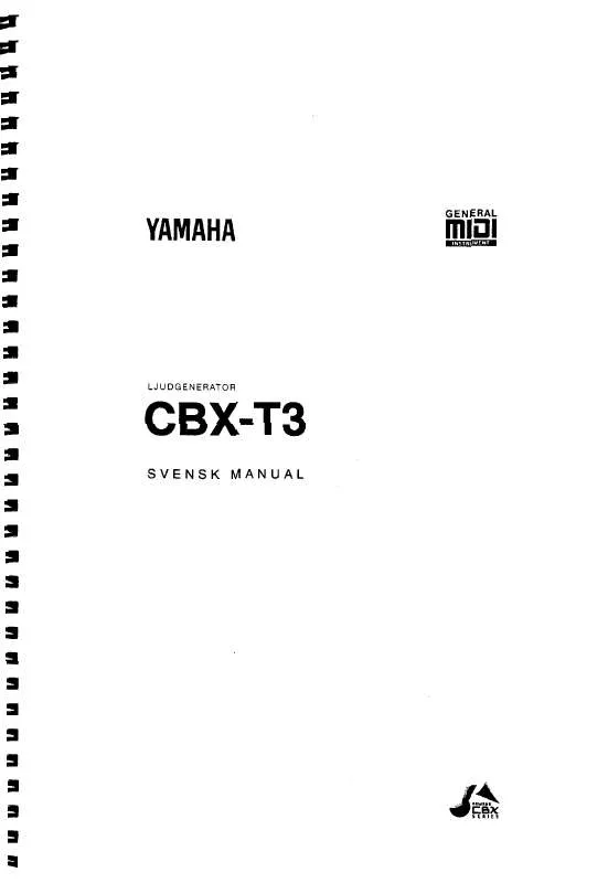 Mode d'emploi YAMAHA CBX-T3