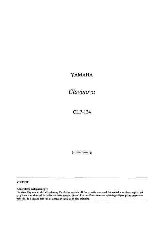 Mode d'emploi YAMAHA CLP-124