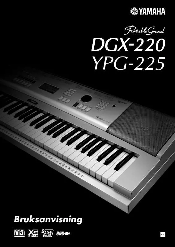 Mode d'emploi YAMAHA DGX-220 YPG-225