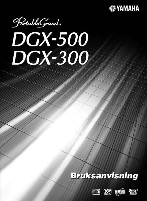 Mode d'emploi YAMAHA DGX-500/300