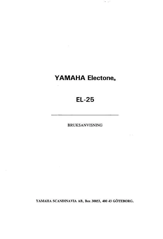 Mode d'emploi YAMAHA EL-25