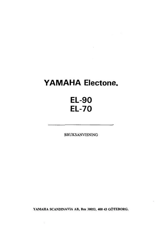 Mode d'emploi YAMAHA EL-90/EL-70