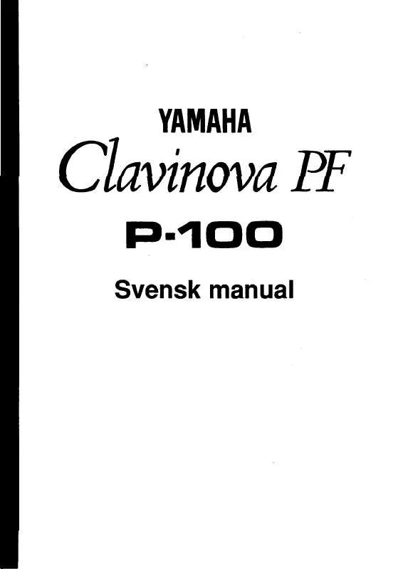 Mode d'emploi YAMAHA P-100