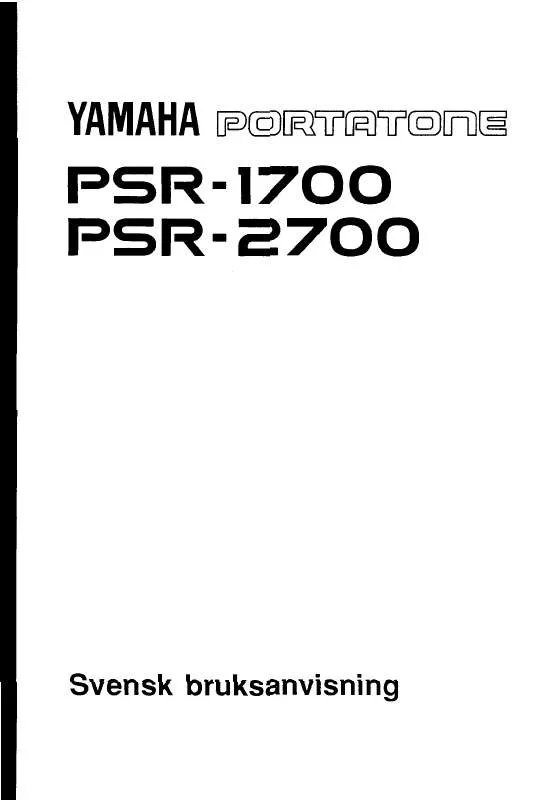 Mode d'emploi YAMAHA PSR-1700/PSR-2700