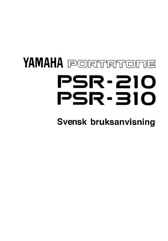 Mode d'emploi YAMAHA PSR-310/PSR-210