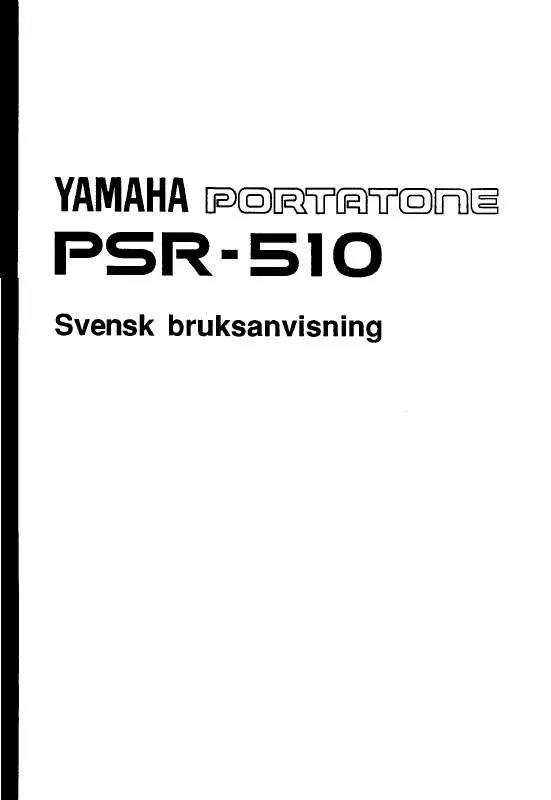 Mode d'emploi YAMAHA PSR-510