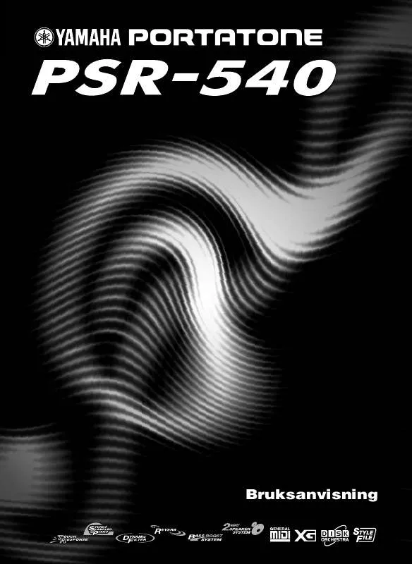 Mode d'emploi YAMAHA PSR-540