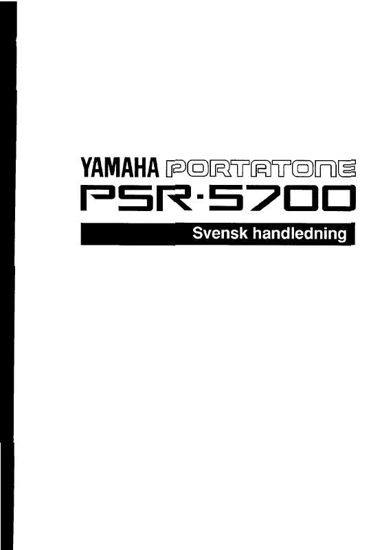 Mode d'emploi YAMAHA PSR-5700