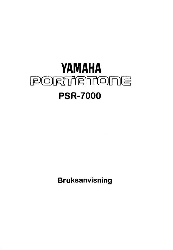 Mode d'emploi YAMAHA PSR-7000