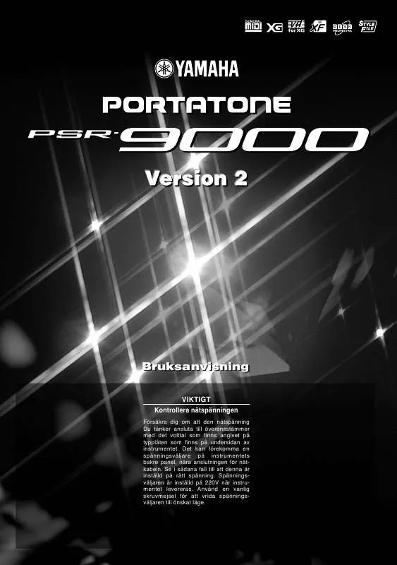 Mode d'emploi YAMAHA PSR-9000 VERSION 2