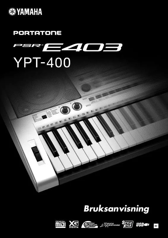 Mode d'emploi YAMAHA PSR-E403 YPT-400