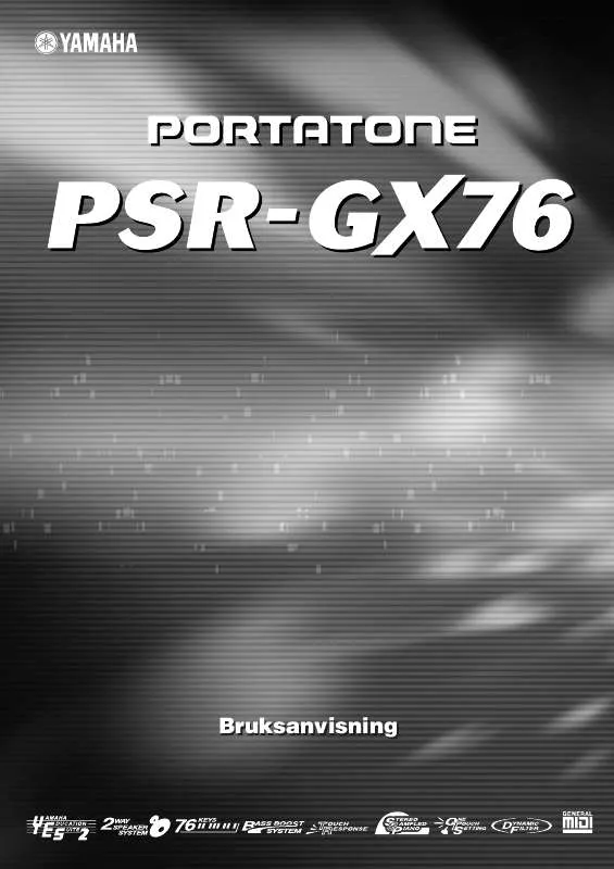 Mode d'emploi YAMAHA PSR-GX76