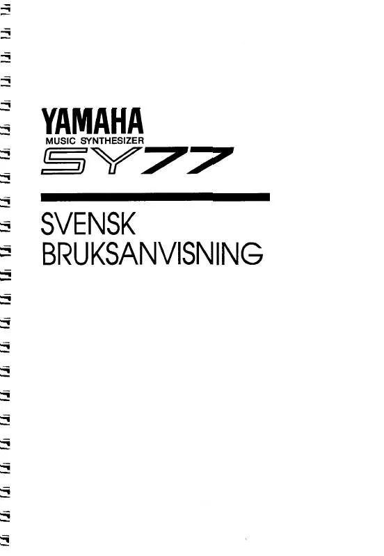 Mode d'emploi YAMAHA SY77