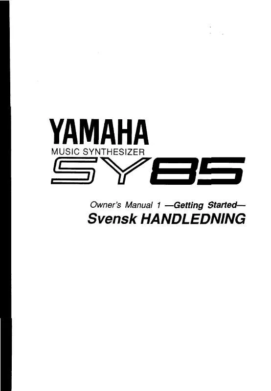 Mode d'emploi YAMAHA SY85