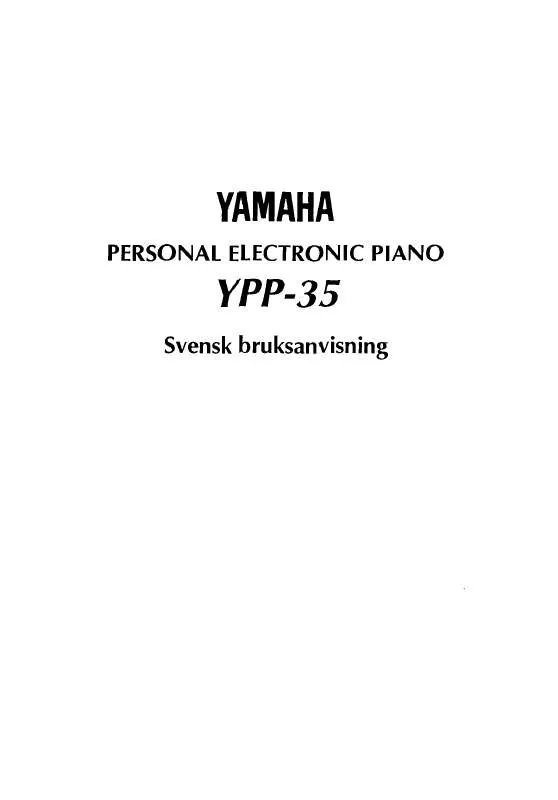 Mode d'emploi YAMAHA YPP-35